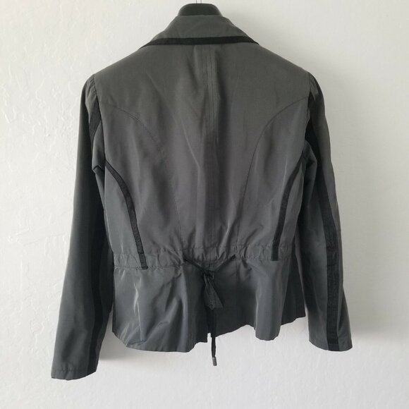 Oui Moments Womens 10 Olive Green Flap Pockets Button Front Jacket Lightweight - Picture 2 of 7